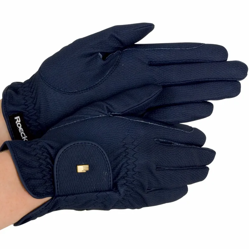 Roeckl Chester Roeck-Grip Adults Riding Gloves - Marine Navy-1